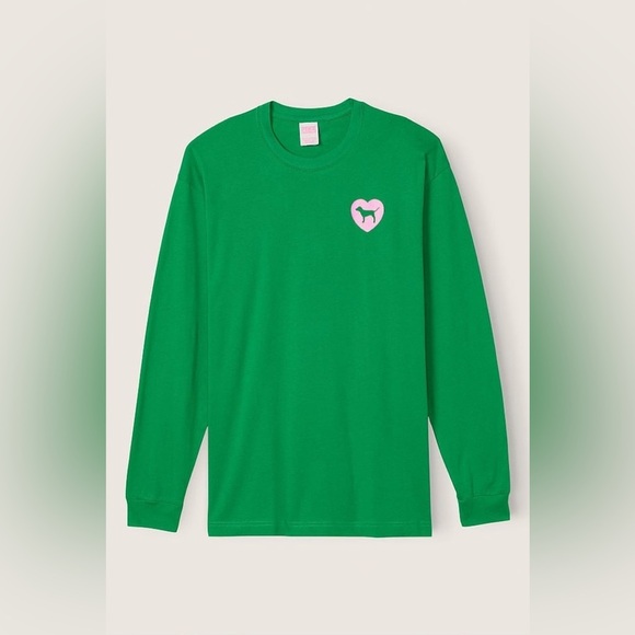 LOVE PINK Women's Green Logo Sweatshirt & Jogger Set NEVER WORN - Picture 3 of 10